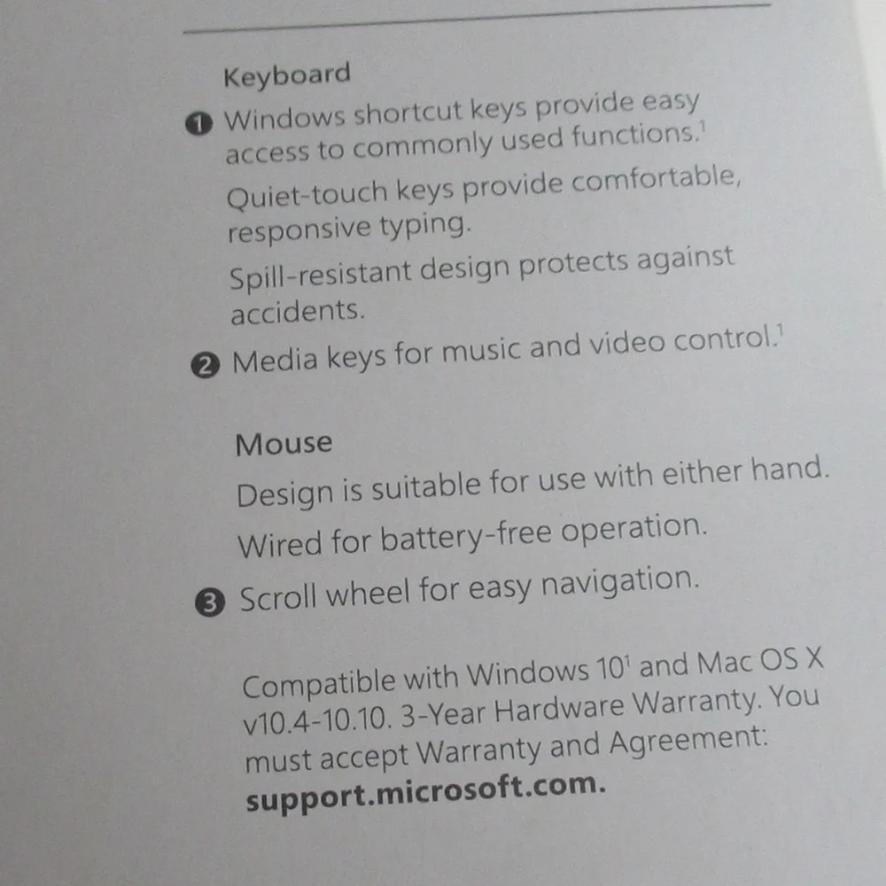 Microsoft Wired 600 Keyboard & Mouse set